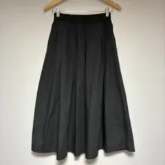 GU　黒 フレアスカート ゴムウエスト レディース ロングスカート　Mサイズ