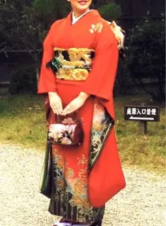 正絹振袖セット　草履バッグセット+ サガフォックスショール付き　成人式