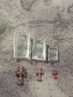 大中小セット クロスパーツ シリコンモールド クロスモールド クロス型