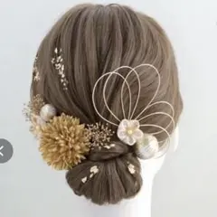 HanaMary 花飾り 髪飾り つまみ細工 ヘッドパーツ ヘアアクセ 卒業式