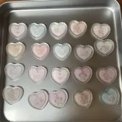 ミッコ　ハート型デコレーションパーツ 20個セット　アクリル