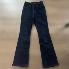 GU ブーツカットデニムパンツ ネイビー XSのサムネイル