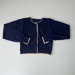 tiptop シアー配色クルーネックカーディガン