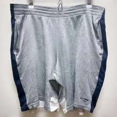 Championハーフパンツ ワイド メッシュ S 灰紺白 スポーツ