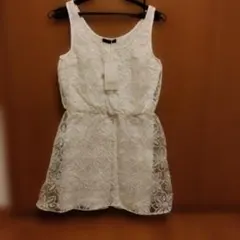 rienda 花柄刺繍 ノースリーブワンピース