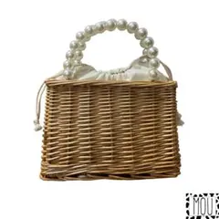 no brand_パールハンドルカゴバッグ