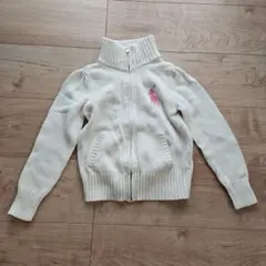 ☆POLO RALPH LAUREN☆コットンファスナーニット☆ビッグポニー美品