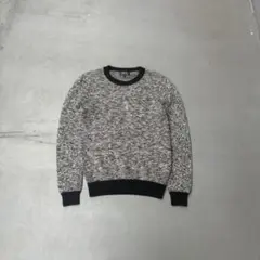 A.P.C. 霜降りグレー　ウールニット　セーター　メンズ　リブ切り替え