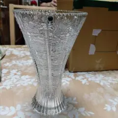ボヘミアクリスタル チェコ PK500 切子 花瓶 フラワーベース 1点 特大