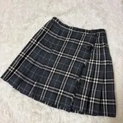 バーバリー Burberry ブルーレーベル　ノバチェック 巻き ミニスカートM