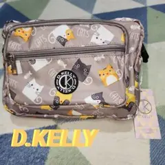D.KELLY キャット柄 ショルダーバッグ
