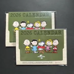 USJ 2026年 スヌーピー 卓上カレンダー 2個セット