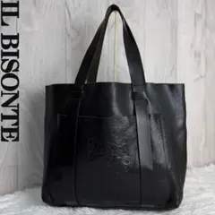 美品♡A4可♡デカロゴ♡IL BISONTE イルビゾンテ レザー トートバッグ
