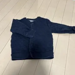 プチバトー　ネイビー キルティング ジャケット 90
