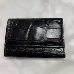 展示品　CROSS 6連　キーケース　ブラック　クロス　クロコダイル柄
