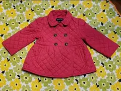 90㎝ コート アウター 女の子 ピンク キルティング ラルフローレン used