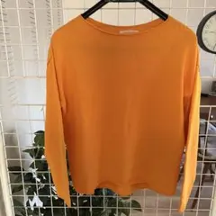 GALERIE VIE オレンジ リブ編み長袖ニット
