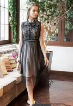 【美品】ドリードール花柄シアードレス　9号