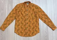 【希少/80s】ケニントン ペイズリーシャツ オレンジ ヴィンテージ 古着