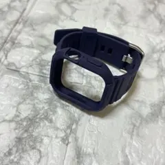 AppleWatch ケース ネイビー 一体型 バンド Series7 38mm