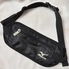 MIZUNO ミズノ ウエストポーチ ブラック ファスナー金具表面に少々難あり