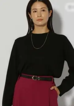 【エルーラ】すっきりハイゲージモックネックプルオーバ M