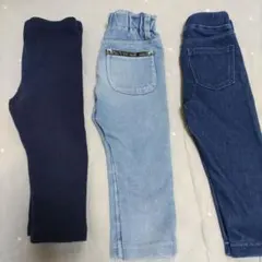ベビーパンツ　男の子　女の子　80 ネイビー　デニム　まとめ売り