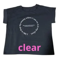 clear ロゴプリント 半袖Tシャツ ブラックのサムネイル