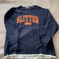 WEGO プリント Tシャツ L ネイビー