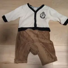 petit main ロンパース 70サイズ ホワイト・ブラウン