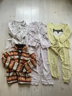 おまとめ♡パジャマ120,130 3点セット♬羽織フリース付★