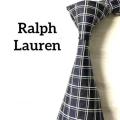 ラルフローレン　Ralph Lauren ネクタイ　チェック　格子　ネイビー系のサムネイル