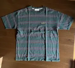 90’s JUNRED ボーダーTシャツ グリーン 刺繍
