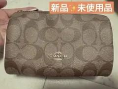 COACH ブラウン ロゴポーチ