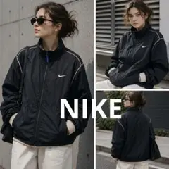 美品 00's NIKE ナイロンジャケット ブラックのサムネイル