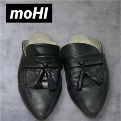 MOHI タッセル付き ミュール ブラック 23㎝ 36のサムネイル