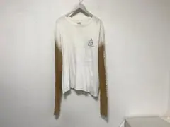 本物ハフHUFコットンプリントロゴ長袖TシャツロンTメンズサーフアメカジ白XL