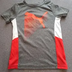 PUMA キッズ Tシャツ グレー×レッド