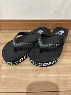 OFF-WHITE ブラックビーチサンダル　27.5㎝のサムネイル