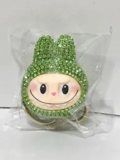 Labubu風 キーホルダー グリーン