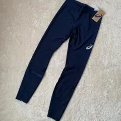 asics(アシックス) 陸上ウェアグラフィックロングタイツ　紺　メンズXL