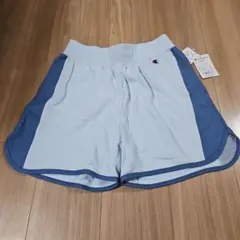 お値下げ　新品　Champion ショートパンツ ライトブルー/ダークブルー　L
