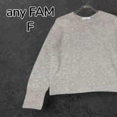 【人気】any FAM ニット ラメ入り グレー Vネック F オンワード樫山