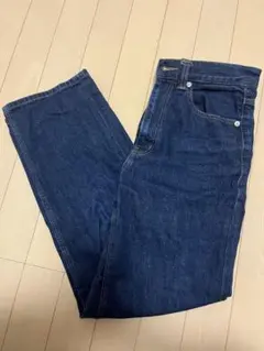 GU/ジーユー/ダークブルーストレートデニムパンツ