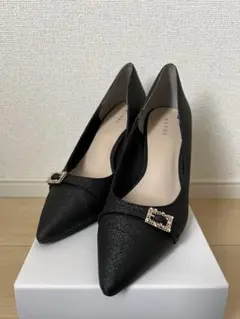 RANDA グリッターヒールパンプス