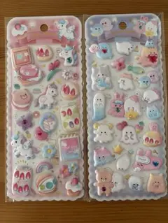 マシュマロシール　ぷっくりシール　2枚セット