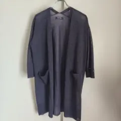 ナノユニバース ロングカーディガン ポケット付き 羽織り 薄手