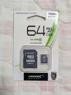 【セール中】HIDISC 64GB microSDカード CLASS 10