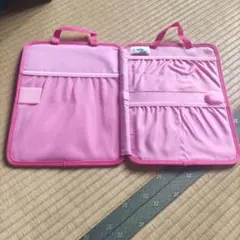 ピンク ナイロン製ファスナー付きポーチ