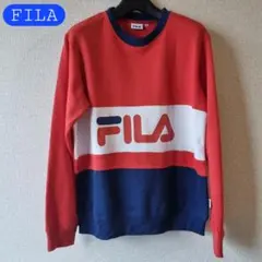 U0825 FILA ブロックカラー スウェットシャツ M